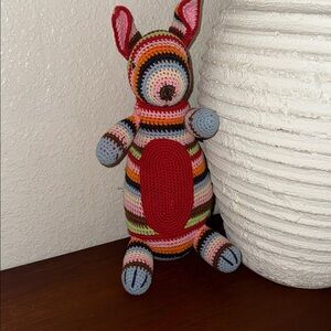 ANNE-CLAIRE PETIT HANDMADE NETHERLANDS CROCHET TOY MULTI RAINBOW - BUNNY RABBIT